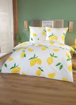 Clearance BADER Bettwäsche-Garnitur mit leuchtend gelbem Zitronen-Dessin multicolor