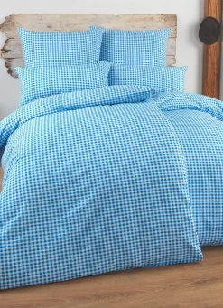 Discount FLORELLA Bettwäsche-Garnitur mit Reißverschluss BLAU