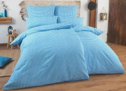 Discount FLORELLA Bettwäsche-Garnitur mit Reißverschluss BLAU