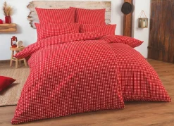 New FLORELLA Bettwäsche-Garnitur mit Reißverschluss ROT