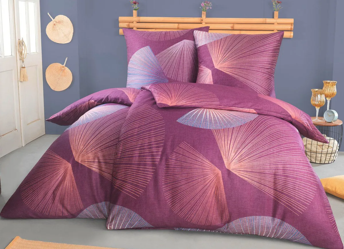 Sale KAEPPEL Bettwäsche-Garnitur mit Reißverschluss AUBERGINE