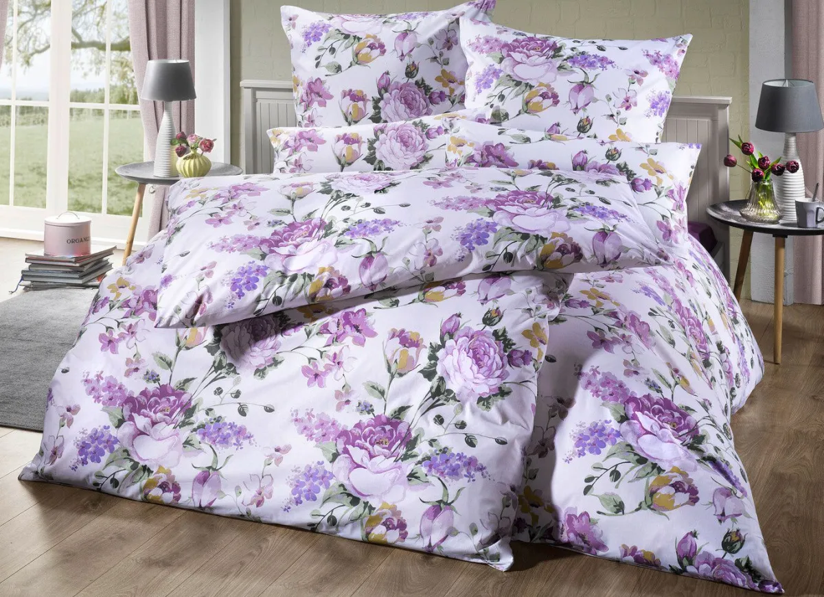 Discount BADER Bettwäsche-Garnitur mit Rosenmotiven MULTICOLOR