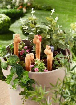 Best BADER Bewässerungswürmer aus Terracotta, 4er-Set TERRAKOTTA