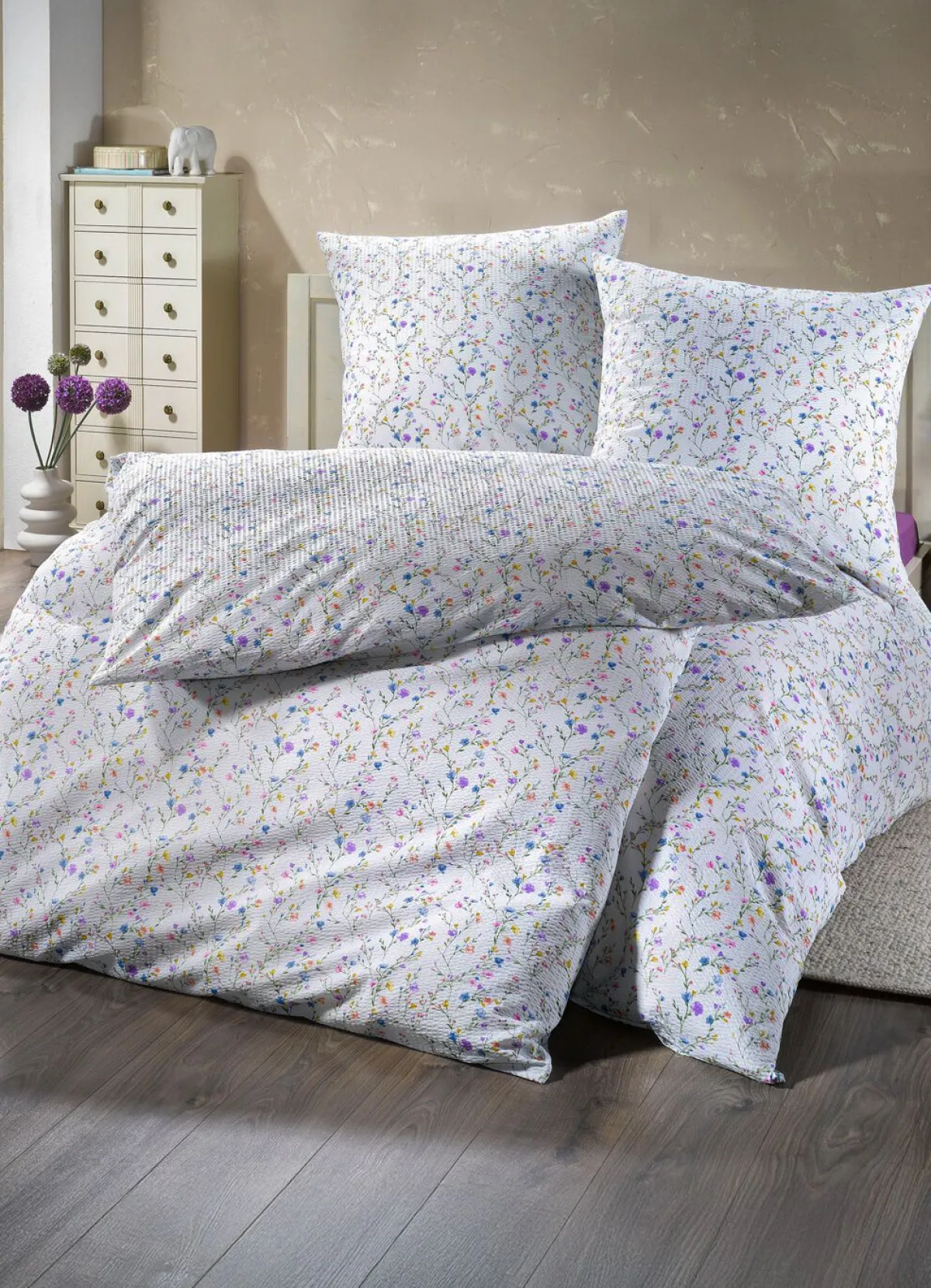 JANINE Bezaubernde Bettwäsche-Garnitur MULTICOLOR