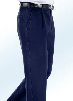 Hot BADER Bügelfreie Jeans mit Gürtel in 3 Farben DARKBLUE