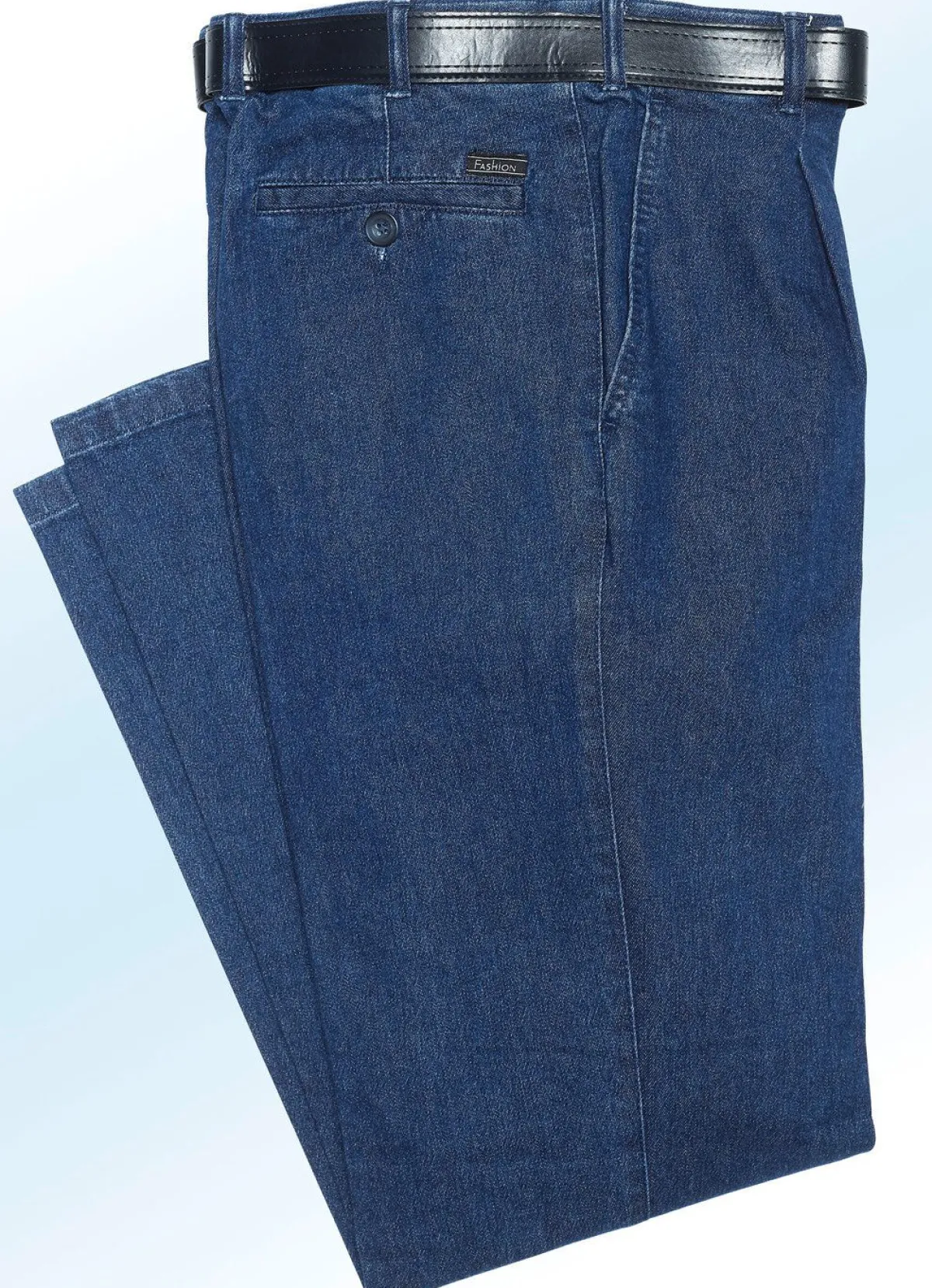 New BADER Bügelfreie Jeans mit Gürtel in 3 Farben JEANSBLAU