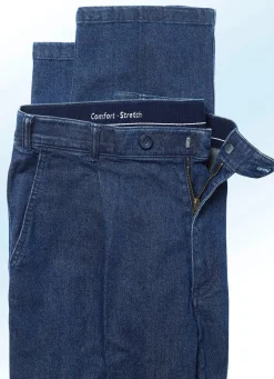 New BADER Bügelfreie Jeans mit Gürtel in 3 Farben JEANSBLAU