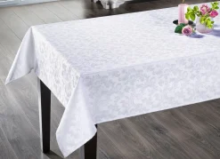 Sale BADER Bügelfreie Tischdecke mit Fleckschutz-Ausrüstung WEISS