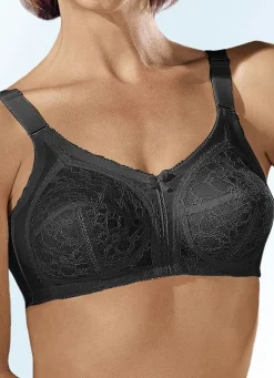 Sale BADER BH mit unterlegter Spitze SCHWARZ