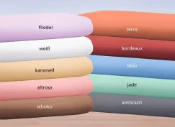 Sale BADER Biber-Betttuch aus 100% Baumwolle FLIEDER