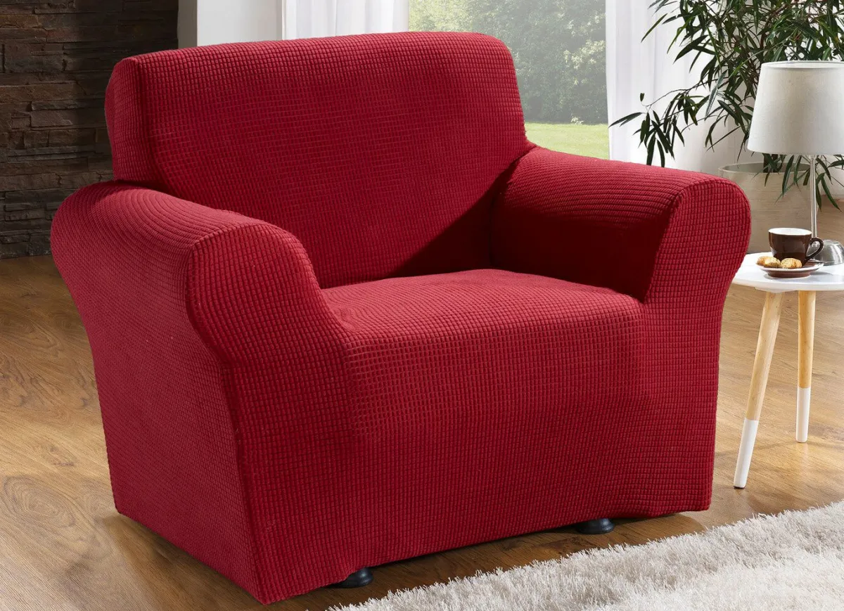 Hot BADER Bi-elastische Stretchbezüge aus 92% Baumwolle ROT