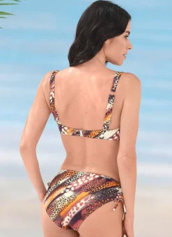 Hot BADER Bikini mit Bügel, schalenlos, seitlich raffbar SCHOKO-BUNT