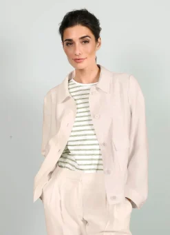Hot BADER Blazer in Leinen-Optik SAND