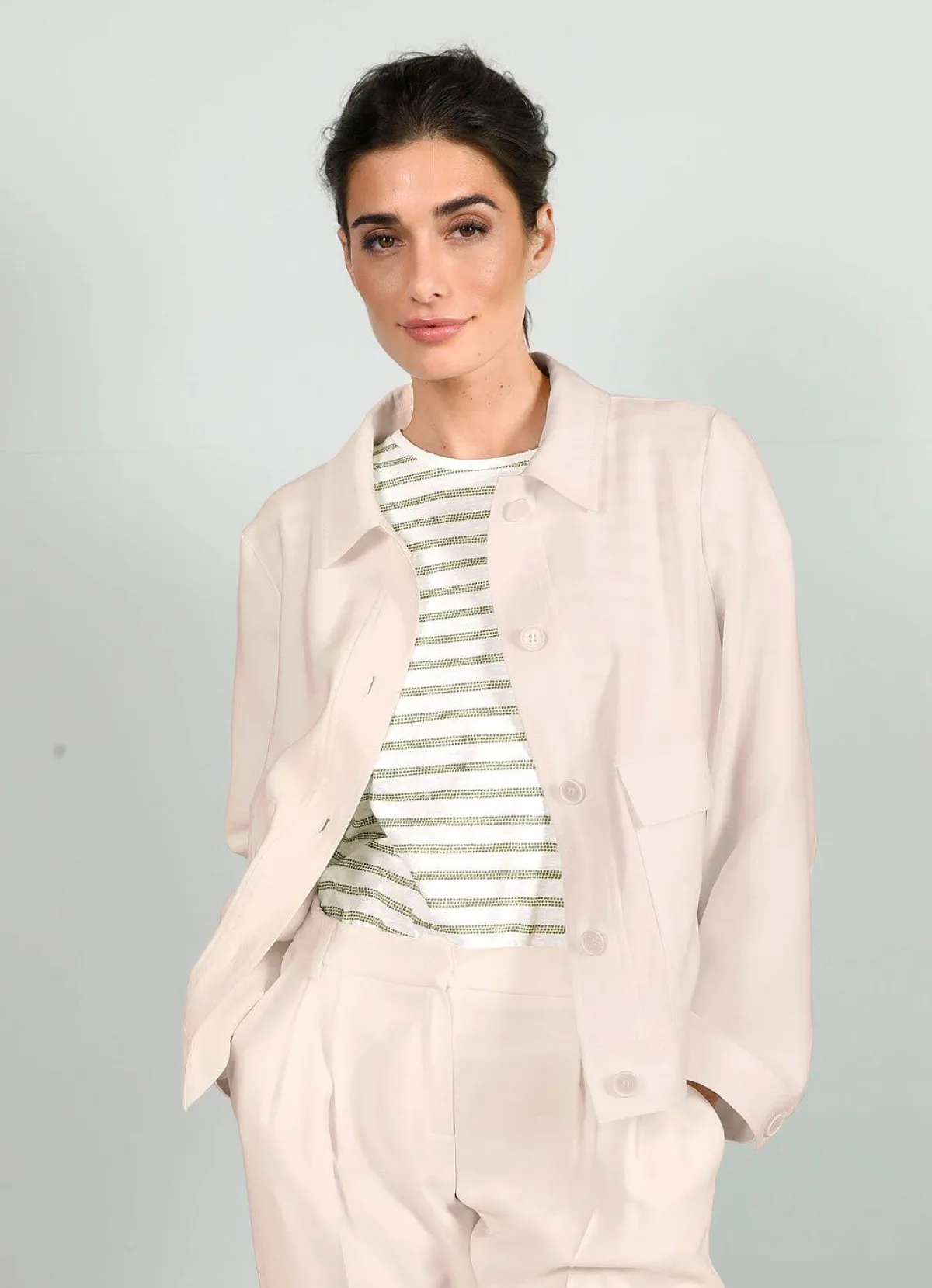 Hot BADER Blazer in Leinen-Optik SAND