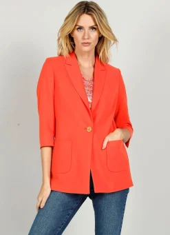 Online BADER Blazer mit geschlitztem 3/4 Arm KORALLE