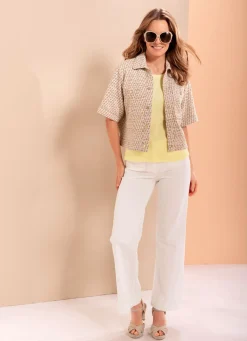 Clearance BADER Blazer mit Glitzereffekten BEIGE-BUNT