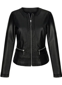 BADER Blazer mit toniger Stickerei SCHWARZ