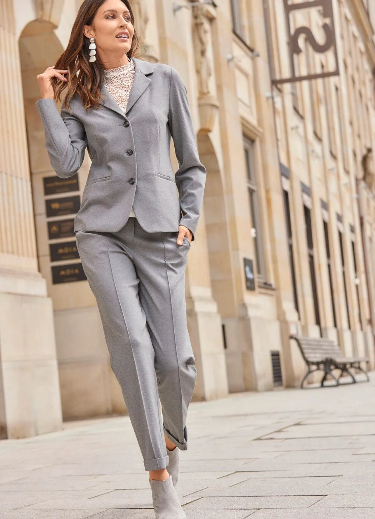 Discount Stilschmiede Blazer von GRAU MELIERT