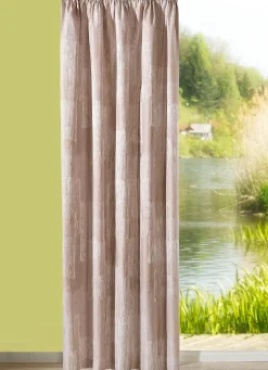 Hot BADER Blickdichte Übergardinen-Garnitur mit Universalschienenband NATUR