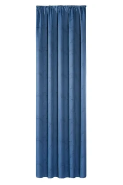 Discount BADER Blickdichter Verdunkelungsschal mit Kräuselband BLAU