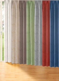 Discount BADER Blickdichter Verdunkelungsschal mit Kräuselband CREME