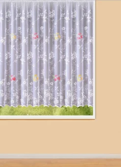 Hot BADER Blumenfenster-Store mit Universalschienenband MULTICOLOR