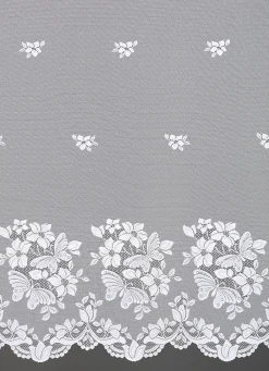 Hot BADER Blumenfenster-Store mit Universalschienenband WEISS-WEISS
