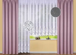 BADER Blumenfenster-Store mit Universalschienenband WEISS