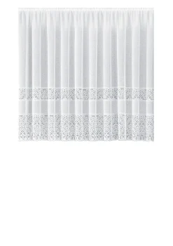 Clearance BADER Blumenfenster-Store mit Universalschienenband WEISS