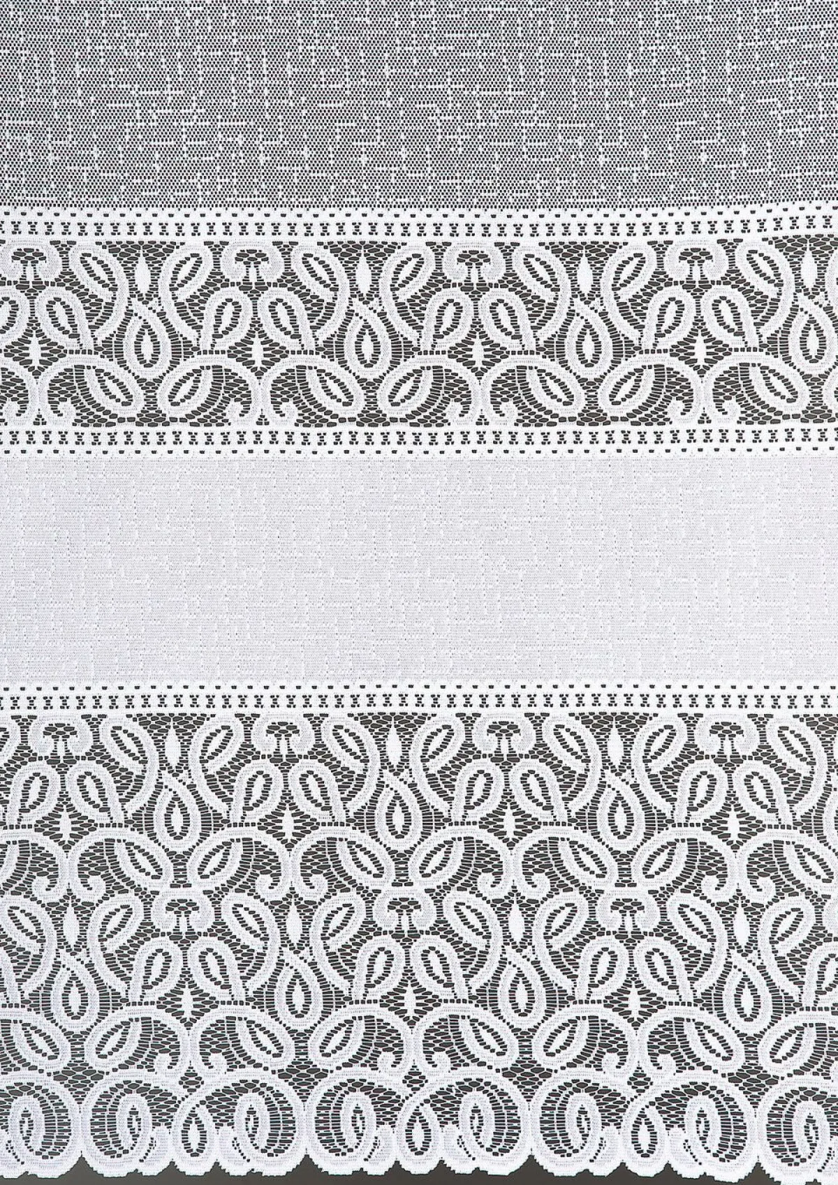 Clearance BADER Blumenfenster-Store mit Universalschienenband WEISS