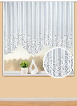 Best DIOLEN Blumenfenster-Store mit Universalschienenband WEISS