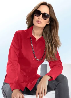 Best BADER Bluse mit Hemdkragen ROT