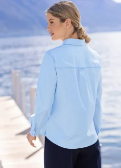 Outlet B/ANCA Bluse mit Hemdkragen BLEU