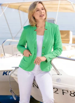 Clearance BADER Blusenblazer mit Schulterpolstern GRÜN