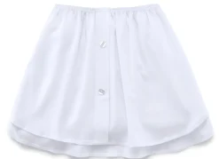 Outlet KLAUS MODELLE MADE IN GERMANY Blusensaum aus feinem Viskose-Jersey WEISS