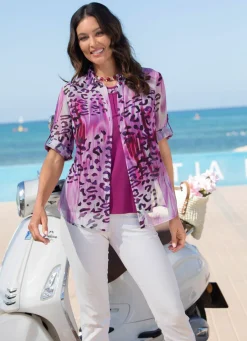Sale BADER Blusen-Set, 2-tlg. mit hohem Tragekomfort FUCHSIA-ECRU-FLIEDER-BUNT