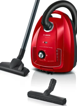 BOSCH Bodenstaubsauger mit elektronischer Saugkraftregulierung ROT