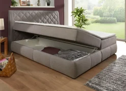 Outlet BADER Boxspringbett mit Bettkasten und Topper GRAU