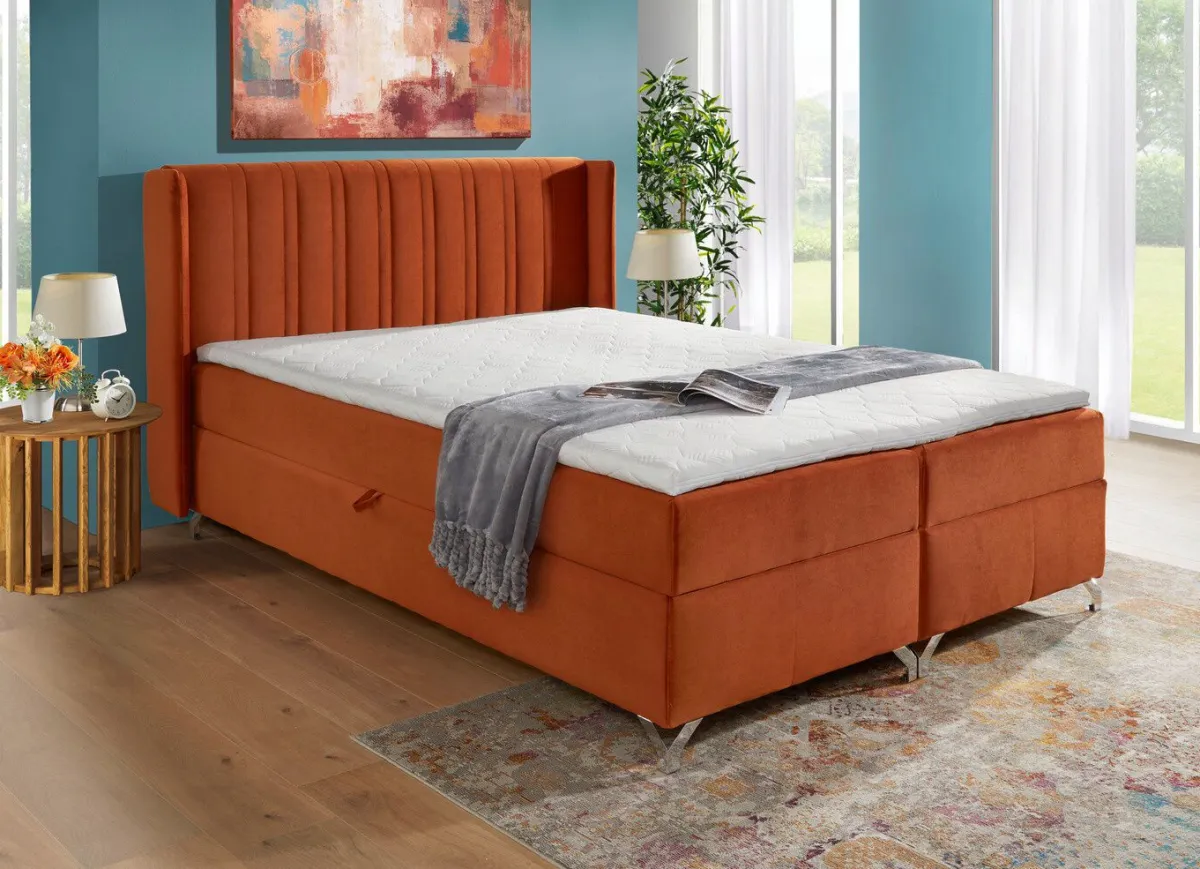 Sale BADER Boxspringbett mit Bettkasten und Topper TERRA