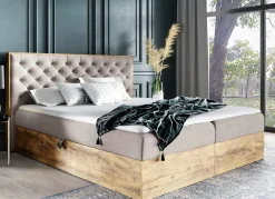 Online BADER Boxspringbett mit Bettkasten und Topper CREME