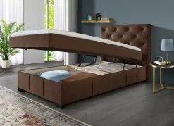 Hot BADER Boxspringbett mit Kaltschaumtopper BRAUN