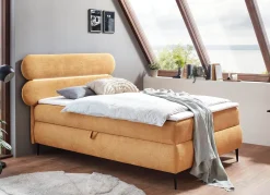 Outlet BADER Boxspringbett mit LED-Beleuchtung und Topper SAFRAN