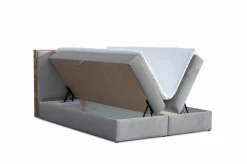Clearance BADER Boxspringbett mit Rahmen aus Wotaneiche GRAU