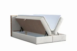 BADER Boxspringbett mit Rahmen aus Wotaneiche CREME
