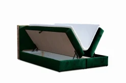 Hot BADER Boxspringbett mit Rahmen aus Wotaneiche GRÜN
