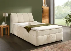 Sale BADER Boxspringbett mit Stauraum im Kopfteil und Bettkasten CREME