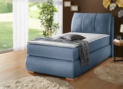 Hot BADER Boxspringbett mit Topper BLAU