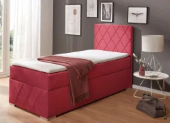 Sale BADER Boxspringbett mit Topper und Bettkasten ROT