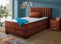 Online BADER Boxspringbett mit Wendematratze und Bettkasten COGNAC