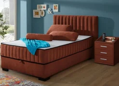 Online BADER Boxspringbett mit Wendematratze und Bettkasten COGNAC
